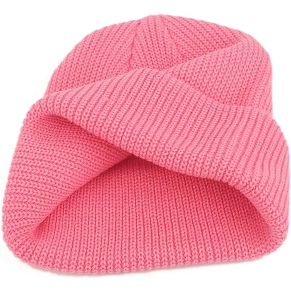 Slouchy Beanie-mössa Vinter Stickad Mjuk Varma Skidmössa