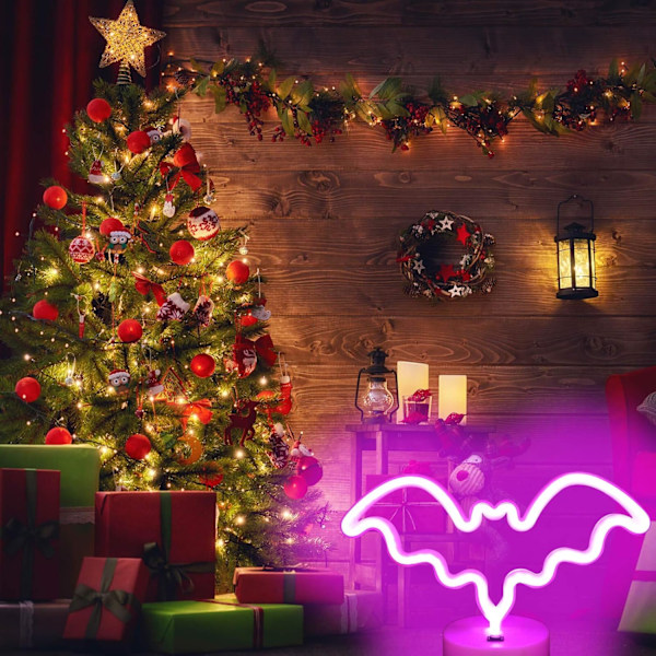 LED Neonvalo Neonkyltit Neon Yövalo Hienoja Juttuja Lasten Lamput Makuuhuoneeseen Pinkki Neonvalo Neonvalot Makuuhuoneeseen Lasten Valaisimet Kotiin Pink Bat