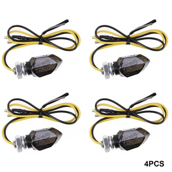 4 st/förpackning LED Blinkers Mini Rökfärgad Lins Blinkers Fram Bak Motorcykellampa, 11