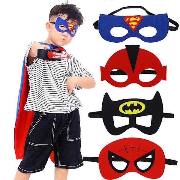 Tecknad Superhjälte Cosplay Mask Halloweenfest Vuxen Utklädnad Kostym Mask Barn Födelsedagsfest Superhjälte Favör Gåvor 31PCS