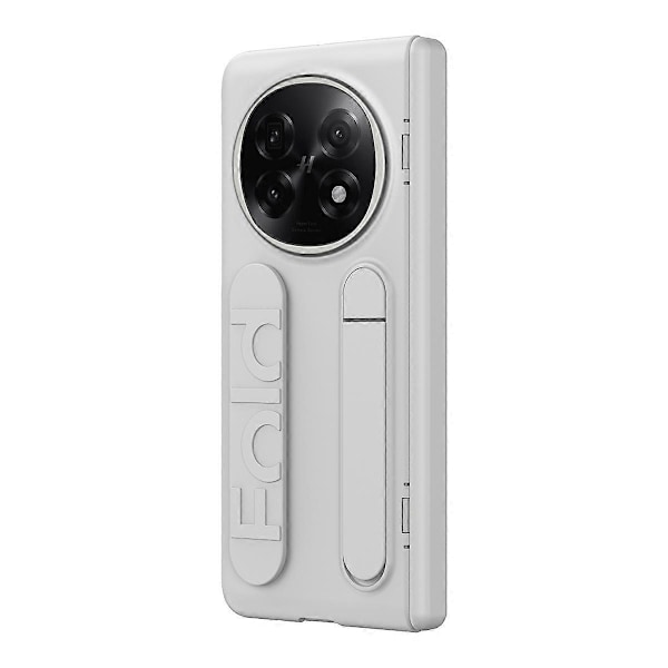 Skal med Stöd och Armband i PC med Härdat Glas Film för Oppo Find N5 5G - Vit White