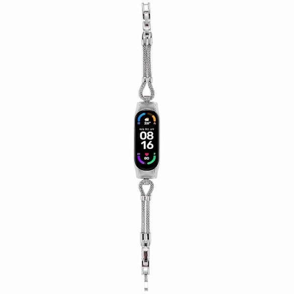 För Xiaomi Mi Band 7 Klockarmband Silver
