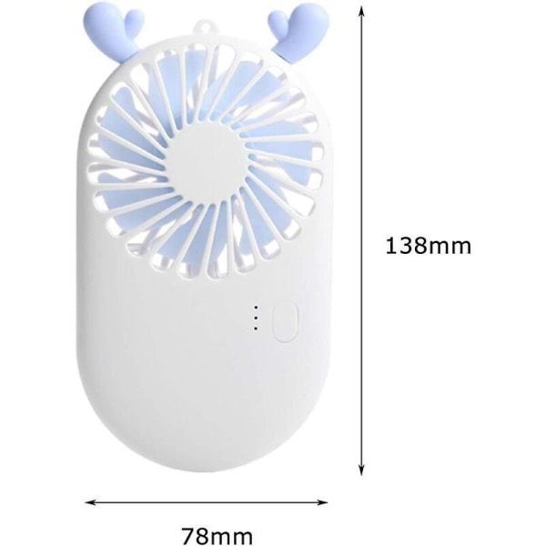 Kraftig Mini Bordvifte, Bærbar Elektrisk Vifte med 800 NAH Batteri, Stille Bærbar Skrivebordsvifte for Hjem eller Utendørsreiser