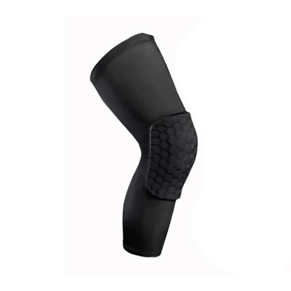 1 st Andningsbart Sport Fotboll Basket Knäskydd Honeycomb Benstöd Black S