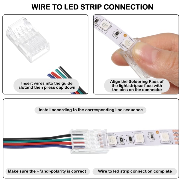 RGB LED lysstribe connector 20 vandtæt