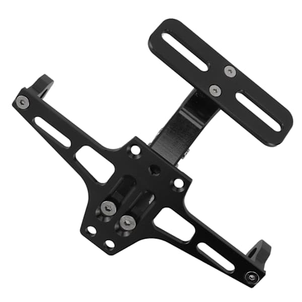 Universal Motorcykel Nummerpladeholder CNC Aluminiumlegering Justerbar Sort, AB