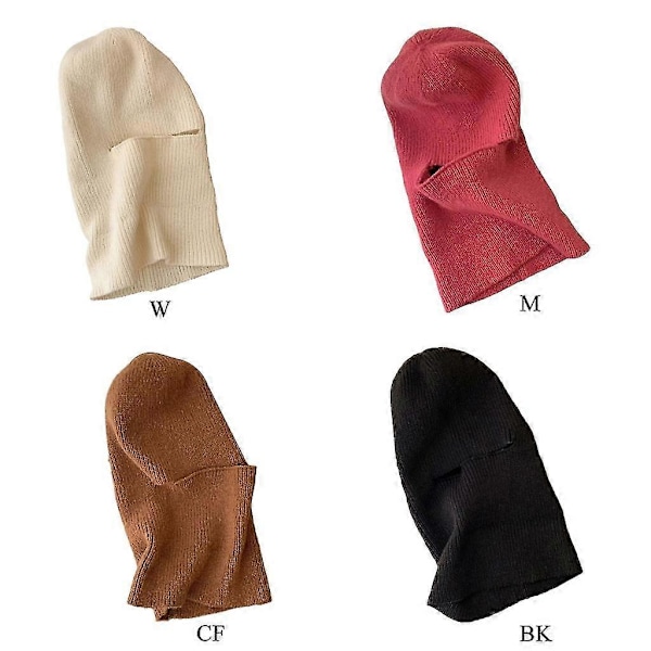 Strikket Balaklava Hette Lue Skjerf Ski Balaklava Sykkel Balaklava Halsvarmer Coffee