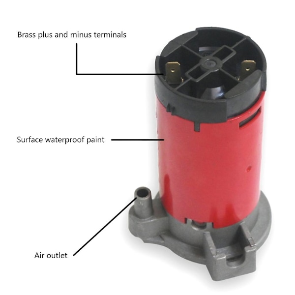 Tryckluftshorn Pump Kompressor Luftpumpar för Horn Super Högt Bilhorn Kompressor Kit 12V