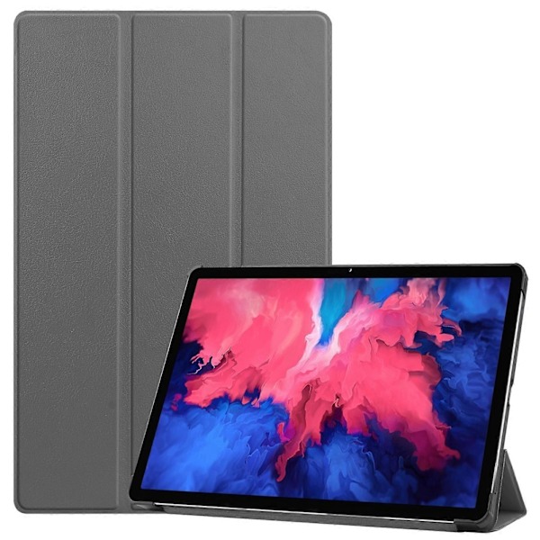 För Lenovo Tab P11 (TB-J606F) Läderfodral Mörkblå Grey