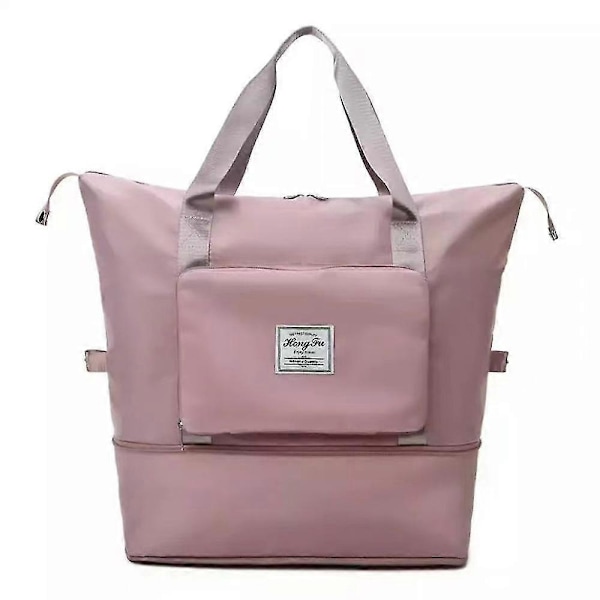 Nye Sammenfoldelige Rejsetasker Vandtæt Tote Bagage til Kvinder Stor Kapacitet Multifunktionel Duffel Håndtaske pink