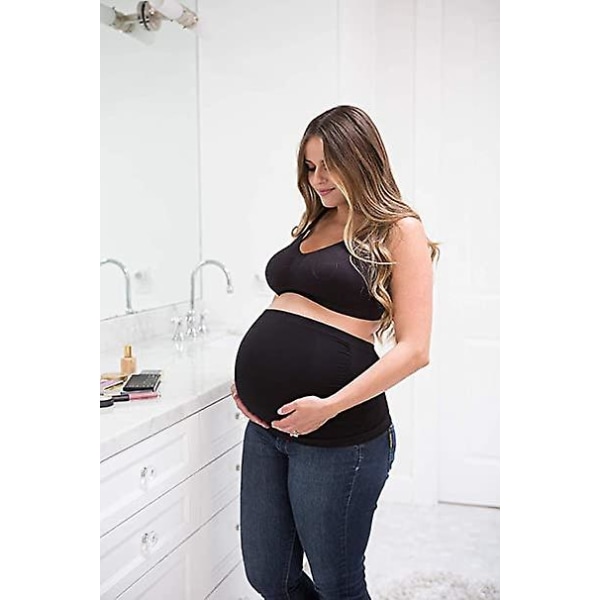 2 stk. Maternity Belly Bandsm, 85-95 cm - Dame Hodebånd Gravid Graviditetsbelte Sømløst Hodebånd For Gravide Kvinner Pakke