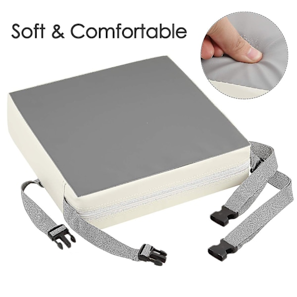 Barnesete for spisebord (kun skumsete), PU vaskbart 2 stropper for feste