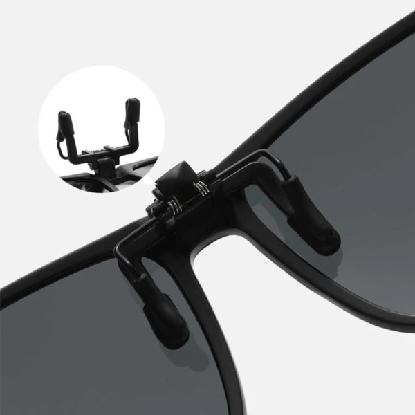 Opklappelige Solbriller Clip-On Brun brun