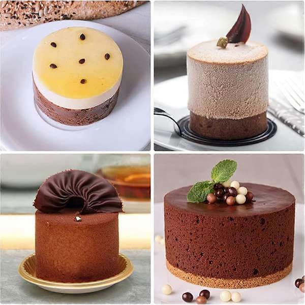 10 Stykker Mousse Ringe i Rustfrit Stål Runde Kiks Udskærer Kageform Køkken Bageværktøj til