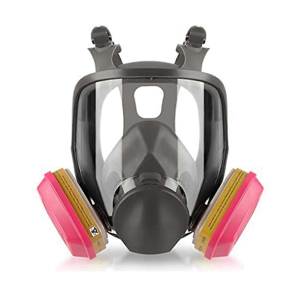 Helmaske Gasmaske - 6800 Genanvendelig Åndedrætsværn med 60926 Luftfilter til Organisk Damp, Støv, P