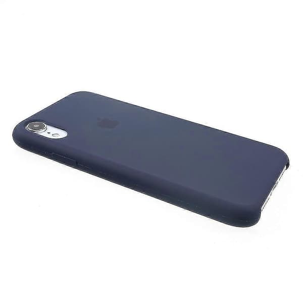 1:1 Skala Silkeagtig Solid Silikone Telefon Cover Til iPhone XR 6.1 tommer Dark blue iPhone XR 6.1 inch