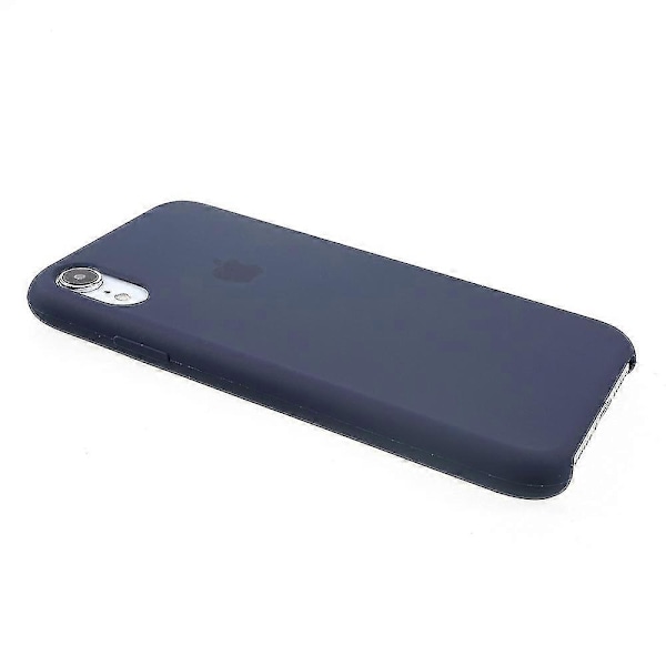 1:1 Skala Silkeslent Solid Silikon Skal för iPhone XR 6.1 tum Dark blue iPhone XR 6.1 inch