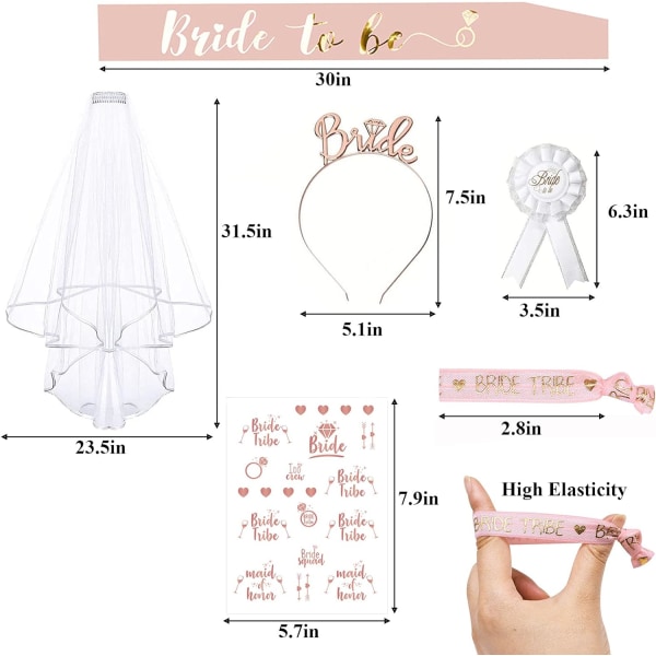 16PCS Accessory, Bridal Shower Accessory, Bracelet Kit with 10