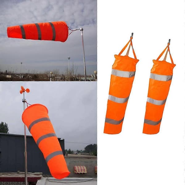 2 st Vindsocka Utomhus Vindstrumpa Reflexband Öljett A+B