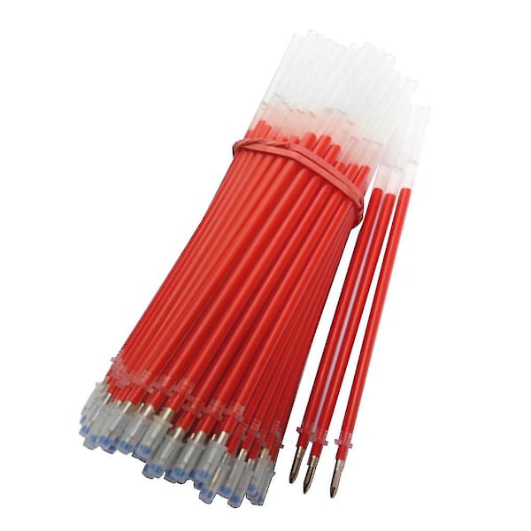 20/50/100 kpl/erä Sininen Musta Punainen Geelikynien Pyyhittävä Täyttövarsi Pyyhittävä - red - 0.5mm 100pcs