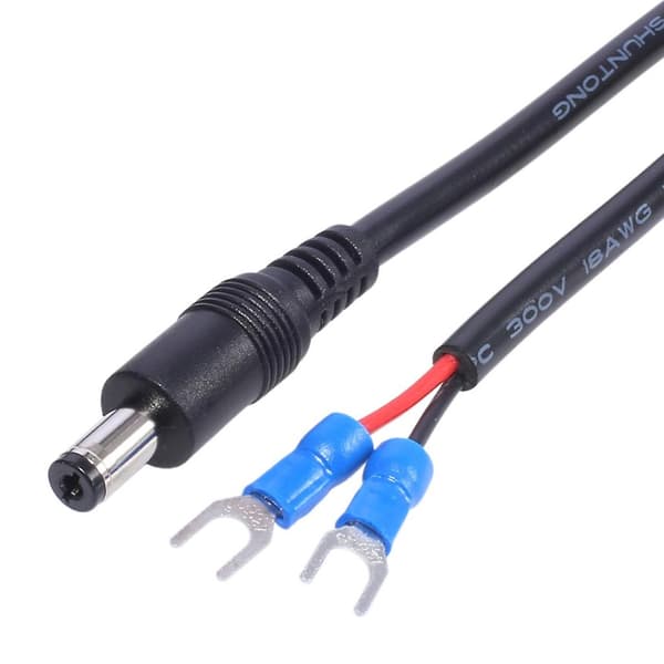Universal DC5.5x2.1mm til 2-pinners strømkabel DC5521 til 2-pinners DC10A ladekabel Blue