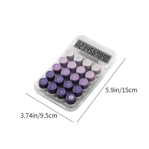 Videnskabelig lommeregner 10 cifre Stort display og knapper Klart stort LCD-display Ideel til kontor, skole, hjem og erhverv FLYE1735 Purple