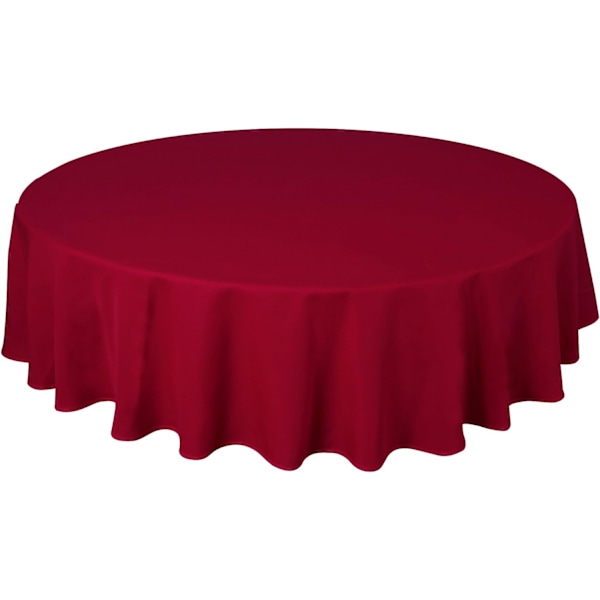 Rund kvalitetsdug i stof, borddækning 140 cm 55\" Dark Red