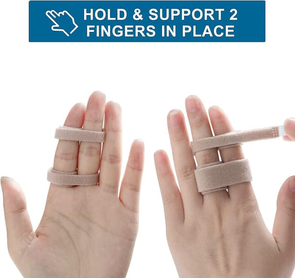 12 stk Fingerbånd til Låste, Hævede, Forstuvede Fingerled, Fingerstøtte Splinter