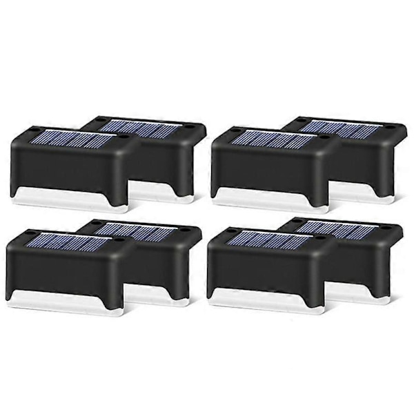 Solcelledrevet LED Dekkslys Utendørs Sti Hage Trapper Trinn Gjerde Vegglampe Hjem 8pcs