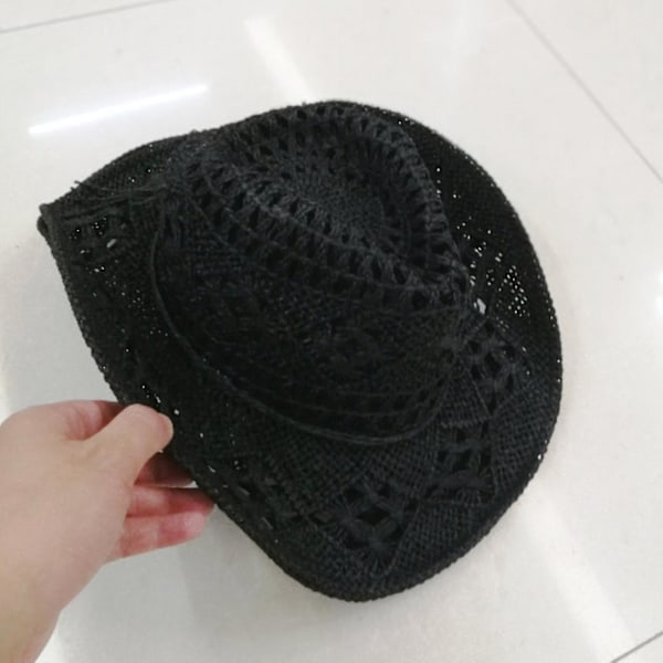 Cowboyhatt Klassisk Vintage Uthållig Unisex Krökt Kant Bredbrättad Herr Solhatt Fiskehatt-hao Yellow