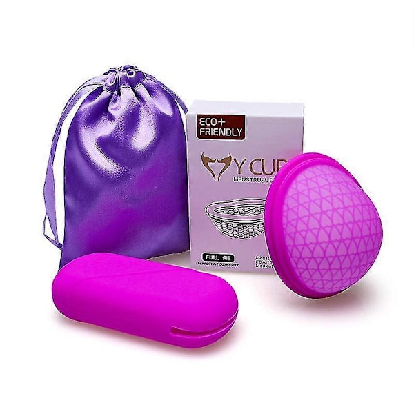 Bästa Rabatt-2st Rea-ecoblossom Återanvändbar Mensskydd - Set med 2 Menskoppar med CE FDA Purple L