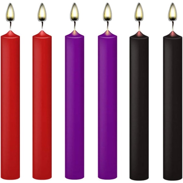 6 Pcs Low Temperature Candles Low Heat Romantic Candles Wax for Couples, Wedding, Home Decoration