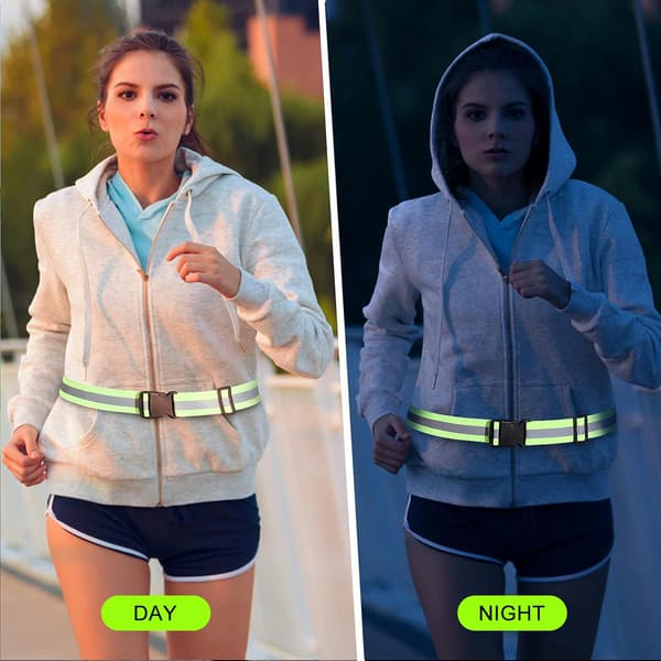 Hög Synlighet Säkerhetsreflexband Ett Perfekt Alternativ Reflexbälte Justerbart Slitstarkt Natt Säkerhet Gångutrustning