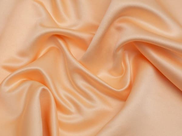 Minerva Classique Duchess Sateng Stoff Aprikos - per meter Apricot