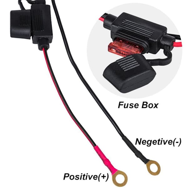 Motorsykkel Vanntett SAE til USB-kabeladapter USB-lader 2.1A Hurtiglading, A