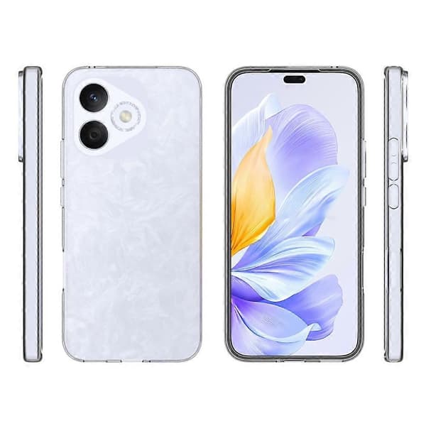 För Honor 400 Lite Transparent Telefonfodral Vattenmärkesresistent TPU Baksida
