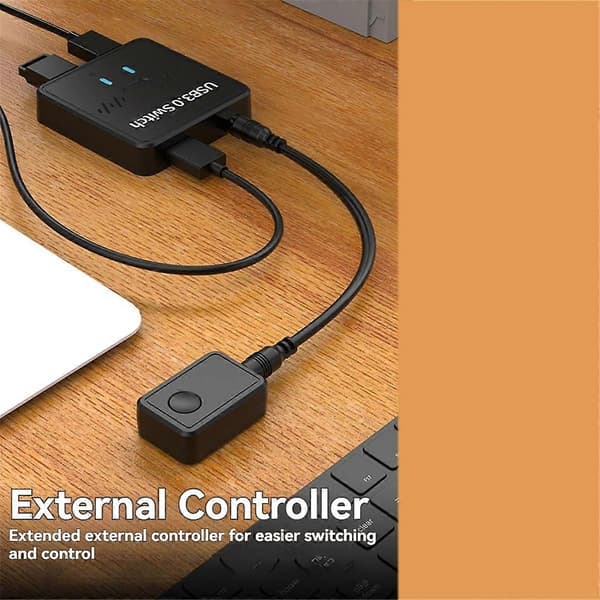 USB 3.0 Printerdeler Switch 2 ind 1 ud 2 Computere Deler 1 Printer Udisk Mus Tastatur Harddisk