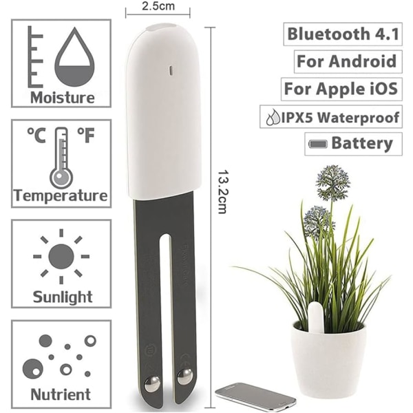 4 Hop 1 Sensor Jordfugtighedsmåler, Plante Jordfugtighedsmåler,