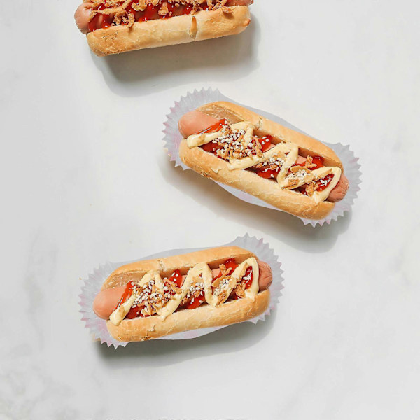 100 stk. Hotdogbakker Hotdogholder Hotdogbeholder Frituremadbakker til madpakning
