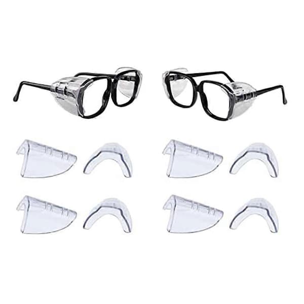 4 Par Ögonglas Sidoskydd Klara Sidoskydd för Skyddsglasögon