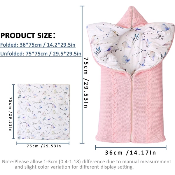 Newborn Baby Nest ㄗPinkㄘ Sovepose Sovepose Varm Swaddle