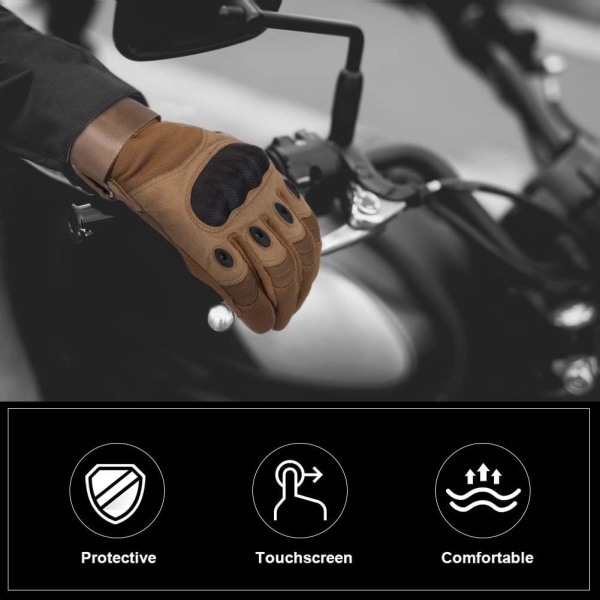 Motorcykelhandskar Full Finger Touch Screen Motorcykelhandske CE