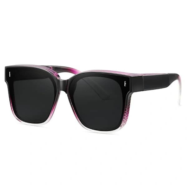 Foldbare Suncovers Solbriller Ovenpå Briller Sort/Pink sort