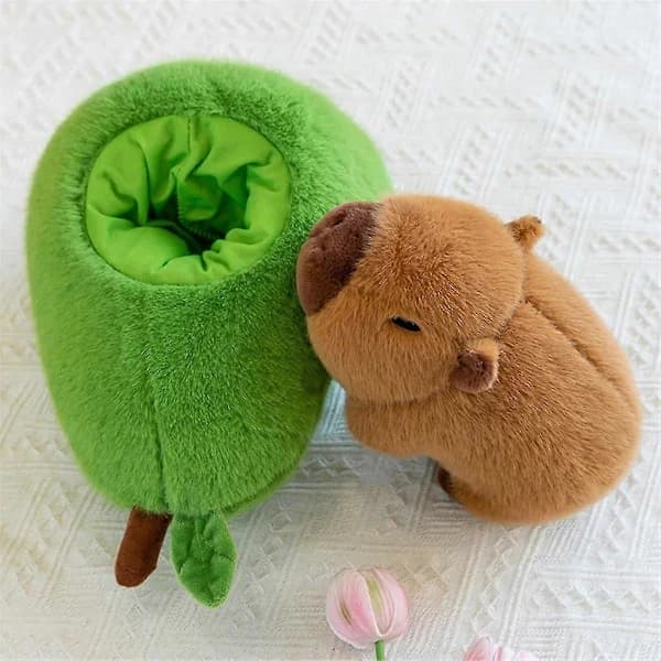 Avokado Capybara Plysjleketøy Realistisk Capybara Kosedyr 35cm[D],TH