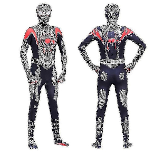 3-12 år Børn Spider-man: Miles Morales Cosplay Kostume Jumpsuit-i 6-7 Years(140CM)