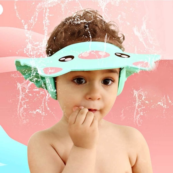 Baby Shower Cap (Grön Gul), Baby Shower Hat, Justerbar