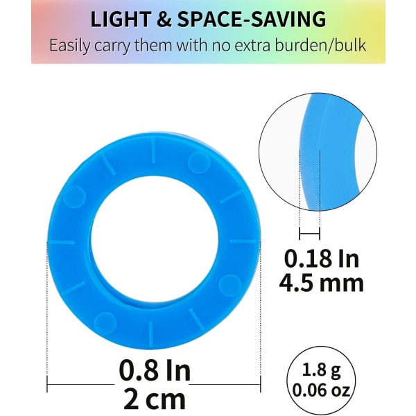 24 Pak 2cm Runde Nøglehætter Dæksler Beskyttende Nøgle ID Markører til