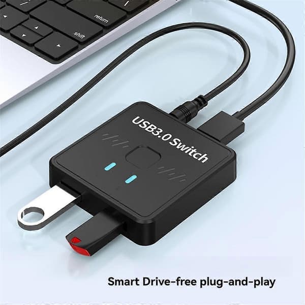 USB 3.0 Printerdeler Switch 2 ind 1 ud 2 Computere Deler 1 Printer Udisk Mus Tastatur Harddisk