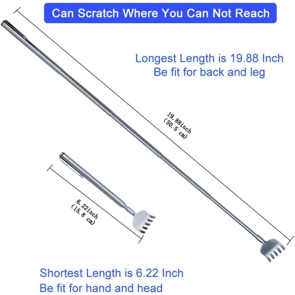 Portable Extendable Back Scratcher with the Telescopic Handle -