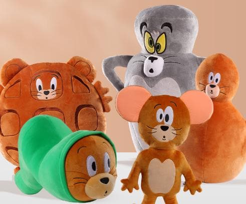 Tom og Jerry animations periferi plys legetøjs pude - Gave til fans - Tom square